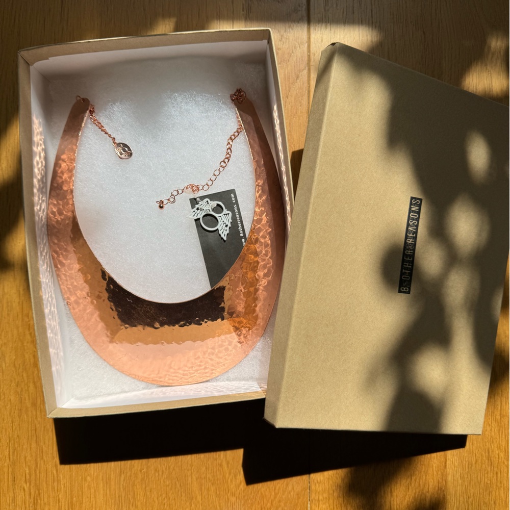 NWT 8 Other Reasons rose-gold collar